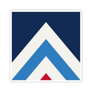 Abstract Racing Stripe Sticker, Navy Azure Signal Red Geometric Vinyl Decal (Riviera Stripe), Car Lover Gift Bild 2