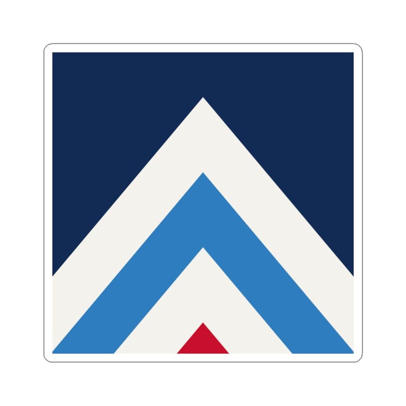 Abstract Racing Stripe Sticker, Navy Azure Signal Red Geometric Vinyl Decal (Riviera Stripe), Car Lover Gift Bild 2
