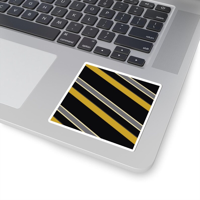 Abstract Racing Stripe Sticker, Black Gold Geometric Vinyl Decal (Midnight and Gold), Car Lover Gift imagen 3