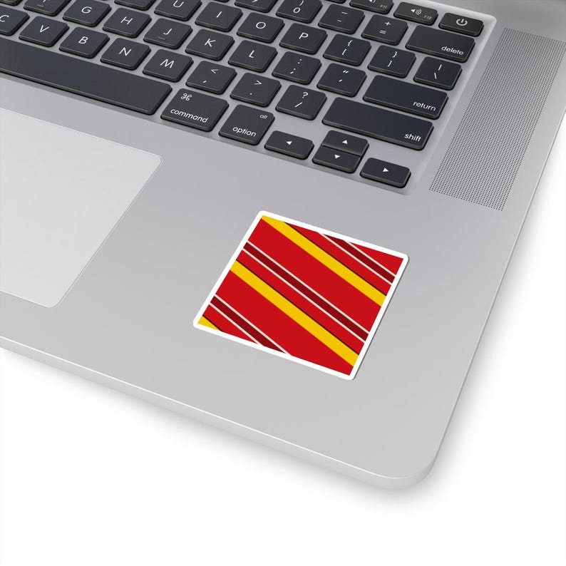 Abstract Racing Stripe Sticker, Racing Red Shield Yellow Geometric Vinyl Decal (Modena Red), Car Lover Gift Bild 12