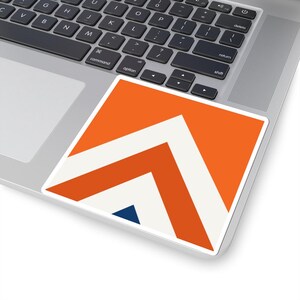 Abstract Racing Stripe Sticker, Orange Deep Blue Geometric Vinyl Decal (Zandvoort Orange), Car Lover Gift Bild 6