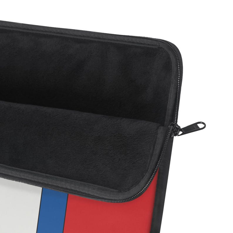 Housse pour ordinateur portable à rayures de course abstraites, étui géométrique bleu clair, violet et rouge (Bavarian Three), cadeau pour les passionnés de voitures image 4
