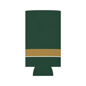 Abstract Racing Stripe Can Cooler, British Racing Green Brass Geometric Can Insulator (Brooklands Green), Motorsport Gift image 7