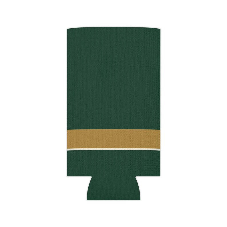 Abstract Racing Stripe Can Cooler, British Racing Green Brass Geometric Can Insulator (Brooklands Green), Motorsport Gift image 7