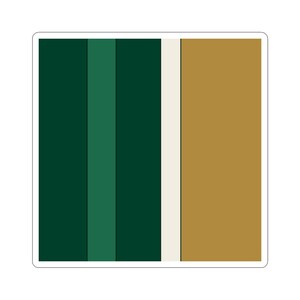 Abstract Racing Stripe Sticker, British Racing Green Brass Geometric Vinyl Decal (Brooklands Green), Car Lover Gift image 2