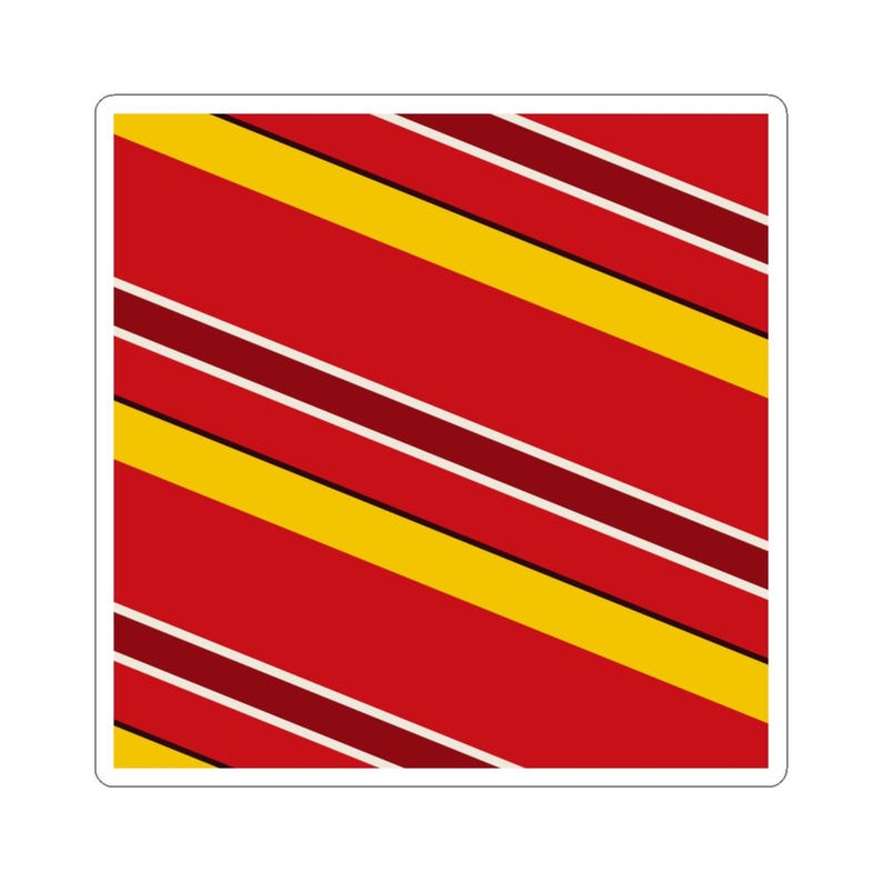 Abstract Racing Stripe Sticker, Racing Red Shield Yellow Geometric Vinyl Decal (Modena Red), Car Lover Gift Bild 8