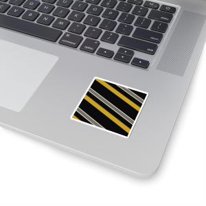 Abstract Racing Stripe Sticker, Black Gold Geometric Vinyl Decal (Midnight and Gold), Car Lover Gift imagen 12