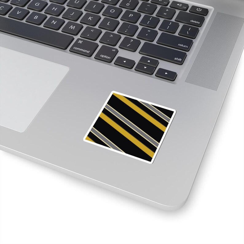 Abstract Racing Stripe Sticker, Black Gold Geometric Vinyl Decal (Midnight and Gold), Car Lover Gift imagen 12