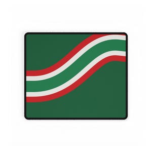 Abstract Racing Stripe Desk Mat, Green White Red Geometric Desk Pad (Bathurst Green), Gift for Car Lovers image 6
