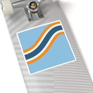 Abstract Racing Stripe Sticker, Powder Blue Marigold Geometric Vinyl Decal (Sarthe ’68), Car Lover Gift bild 9