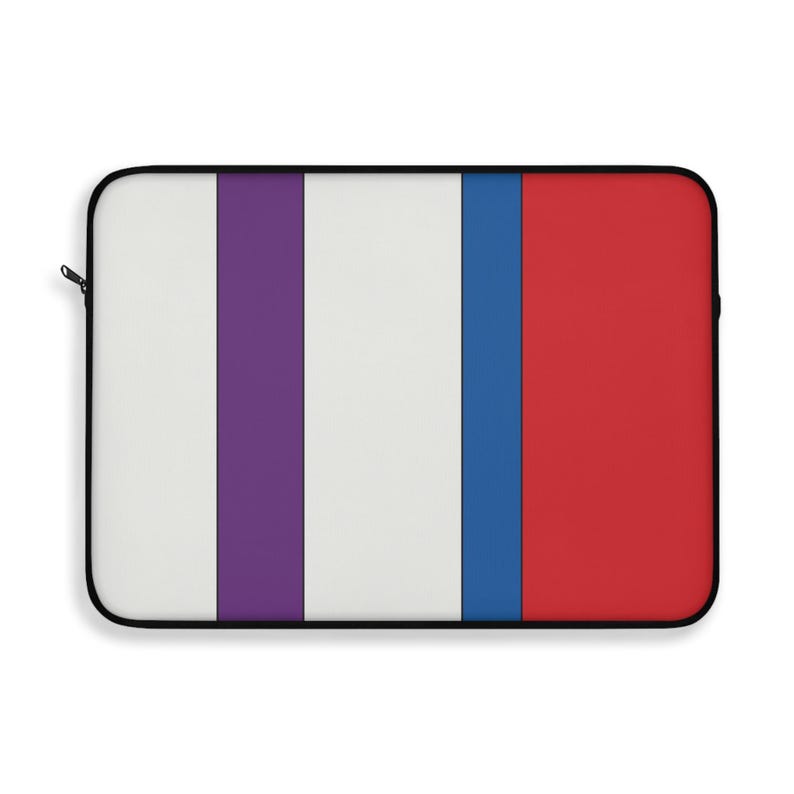 Housse pour ordinateur portable à rayures de course abstraites, étui géométrique bleu clair, violet et rouge (Bavarian Three), cadeau pour les passionnés de voitures image 8