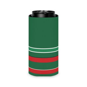 Refroidisseur de canette à rayures de course abstraites, isotherme géométrique vert, blanc et rouge (vert Bathurst), cadeau pour passionnés de sport automobile image 9