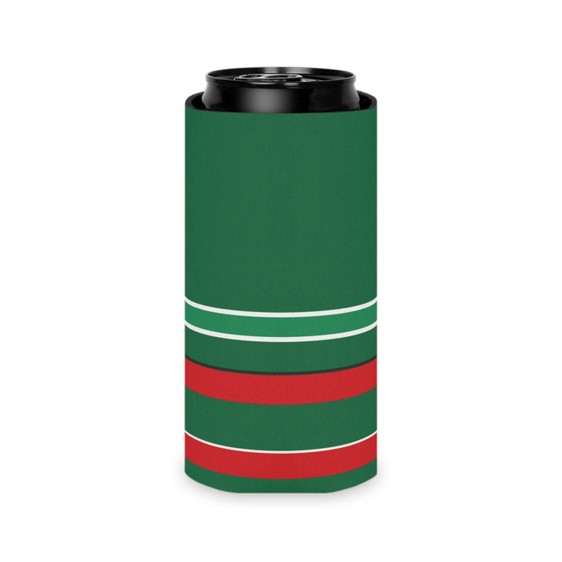 Refroidisseur de canette à rayures de course abstraites, isotherme géométrique vert, blanc et rouge (vert Bathurst), cadeau pour passionnés de sport automobile image 9