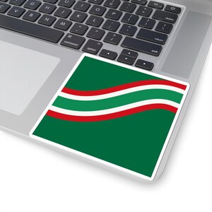 Abstract Racing Stripe Sticker, Green White Red Geometric Vinyl Decal (Bathurst Green), Car Lover Gift image 6