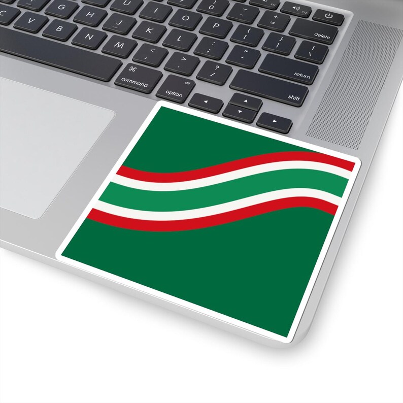 Abstract Racing Stripe Sticker, Green White Red Geometric Vinyl Decal (Bathurst Green), Car Lover Gift image 6