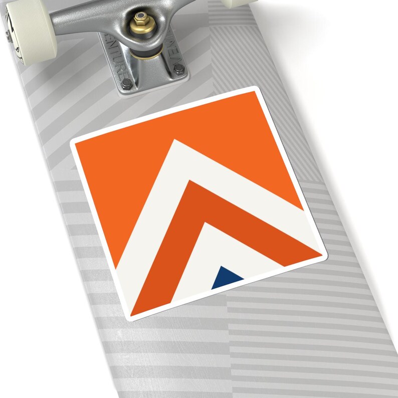 Abstract Racing Stripe Sticker, Orange Deep Blue Geometric Vinyl Decal (Zandvoort Orange), Car Lover Gift Bild 9