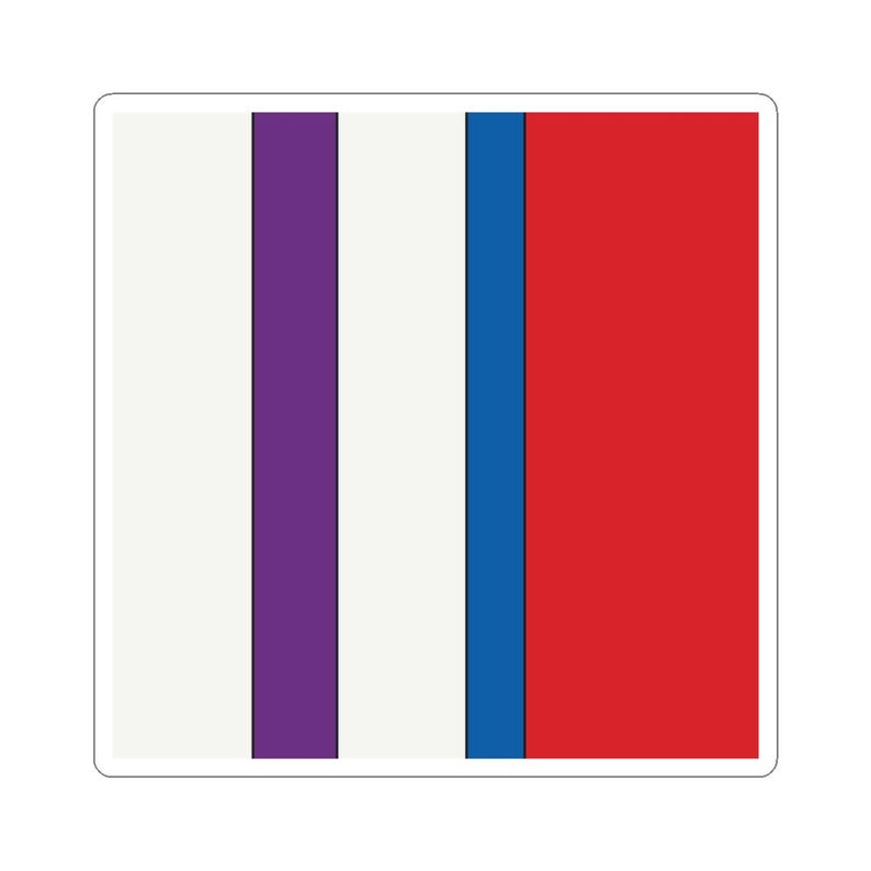 Abstract Racing Stripe Sticker, Light Blue Violet Red Geometric Vinyl Decal (Bavarian Three), Car Lover Gift image 8