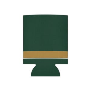 Abstract Racing Stripe Can Cooler, British Racing Green Brass Geometric Can Insulator (Brooklands Green), Motorsport Gift image 3