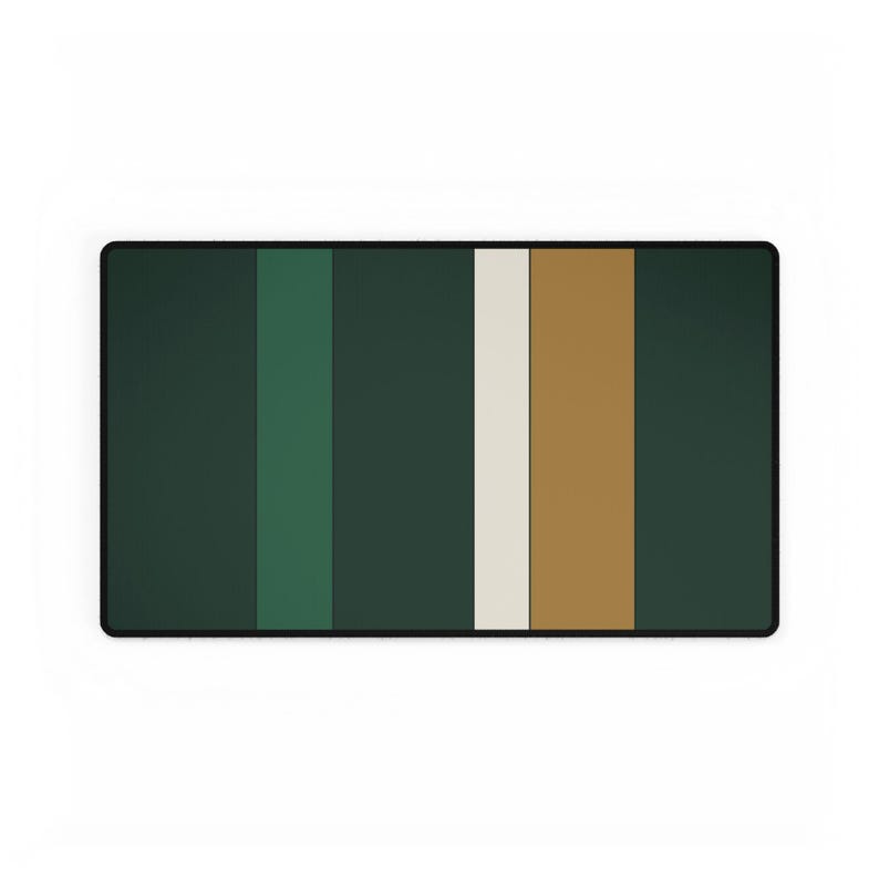 Abstract Racing Stripe Desk Mat, British Racing Green Brass Geometric Desk Pad (Brooklands Green), Gift for Car Lovers image 10