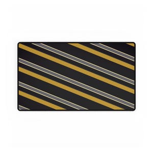 Tapis de bureau à rayures de course abstraites, sous-main géométrique noir et or (minuit et or), cadeau pour les passionnés de voitures image 10
