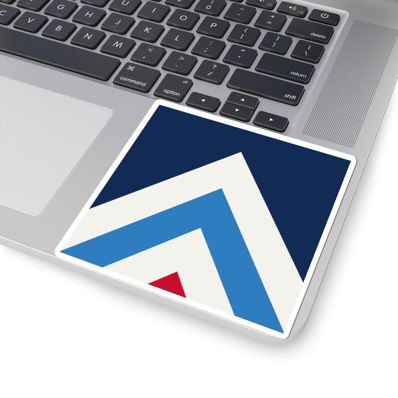 Abstract Racing Stripe Sticker, Navy Azure Signal Red Geometric Vinyl Decal (Riviera Stripe), Car Lover Gift Bild 6