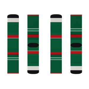 Abstract Racing Stripe Socks, Green White Red Novelty Dress Socks (Bathurst Green), Motorsport Gift for Him image 3
