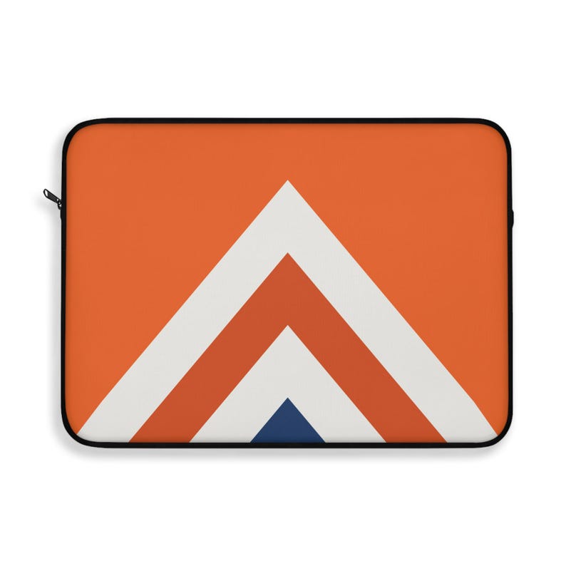 Abstract Racing Stripe Laptop Sleeve, Orange Deep Blue Geometric Laptop Case (Zandvoort Orange), Gift for Car Lovers Bild 8