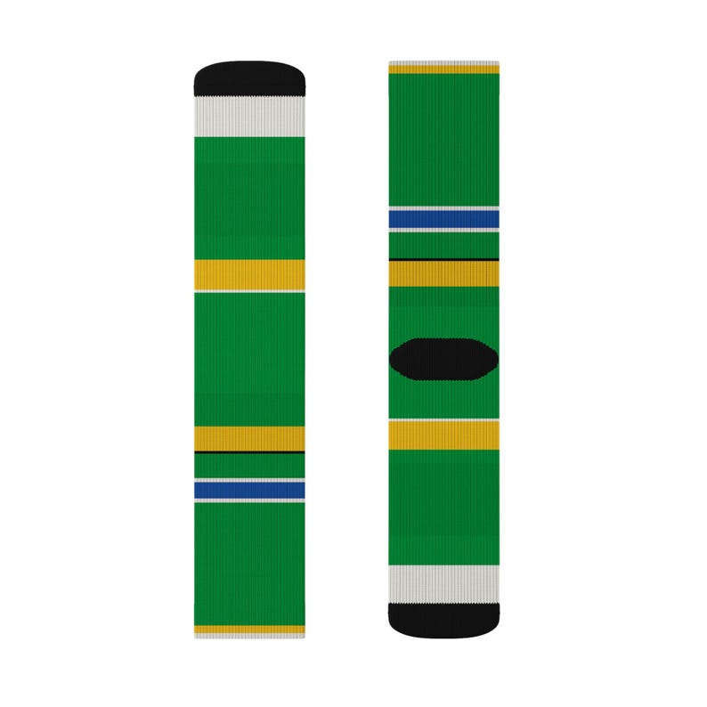 Abstract Racing Stripe Socks, Green Yellow Blue Novelty Dress Socks (Enstone ’92), Motorsport Gift for Him image 4