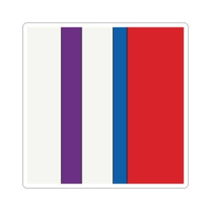 Abstract Racing Stripe Sticker, Light Blue Violet Red Geometric Vinyl Decal (Bavarian Three), Car Lover Gift image 5