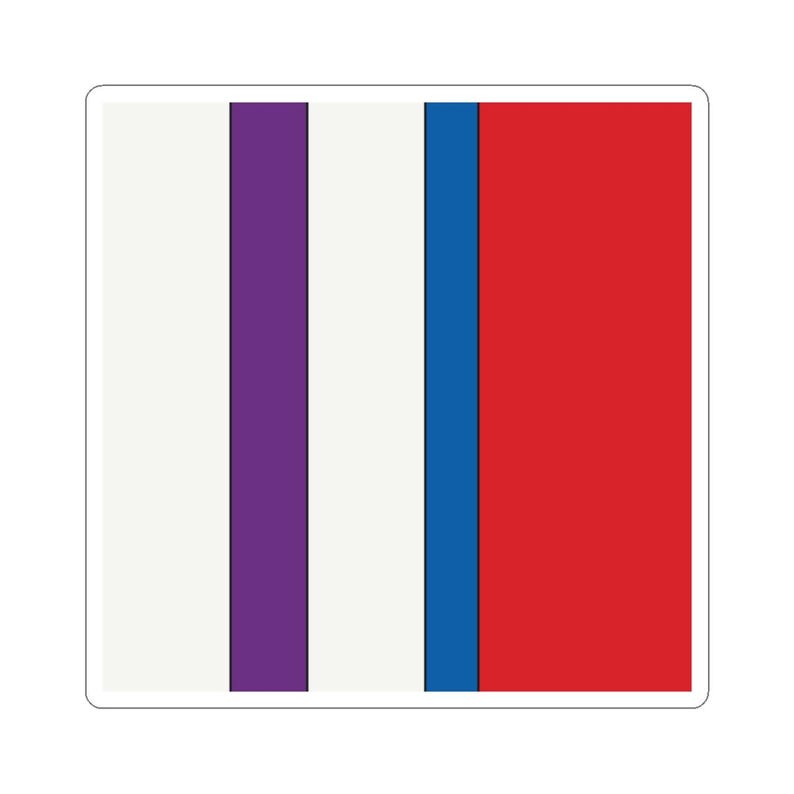 Abstract Racing Stripe Sticker, Light Blue Violet Red Geometric Vinyl Decal (Bavarian Three), Car Lover Gift image 5
