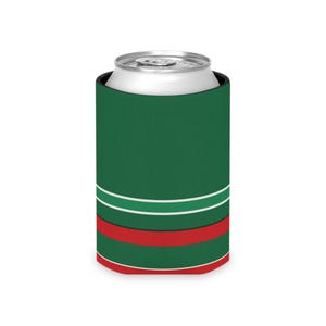 Refroidisseur de canette à rayures de course abstraites, isotherme géométrique vert, blanc et rouge (vert Bathurst), cadeau pour passionnés de sport automobile image 5