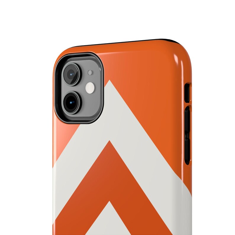 Abstract Racing Stripe Phone Case, Orange Deep Blue Geometric Cover (Zandvoort Orange), Retro Motorsport Gift imagen 5