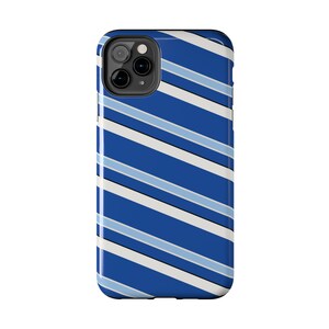 Abstract Racing Stripe Phone Case, French Racing Blue Bone Geometric Cover (Reims Blue), Retro Motorsport Gift image 15