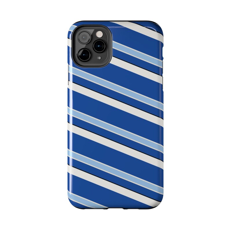 Abstract Racing Stripe Phone Case, French Racing Blue Bone Geometric Cover (Reims Blue), Retro Motorsport Gift image 15