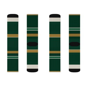 Calcetines con rayas de carreras abstractas, calcetines de vestir originales de latón verde British Racing Green (Brooklands Green), regalo de automovilismo para él. imagen 3