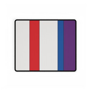 Alfombrilla de escritorio con diseño abstracto de rayas de carreras, alfombrilla geométrica azul claro violeta roja (Bavarian Three), regalo para amantes de los coches. imagen 6