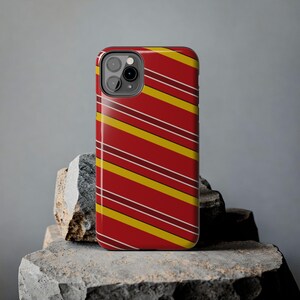 Abstract Racing Stripe Phone Case, Racing Red Shield Yellow Geometric Cover (Modena Red), Retro Motorsport Gift image 18