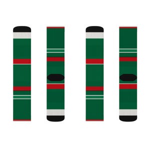 Abstract Racing Stripe Socks, Green White Red Novelty Dress Socks (Bathurst Green), Motorsport Gift for Him image 7