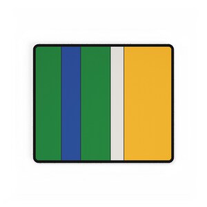Abstract Racing Stripe Desk Mat, Green Yellow Blue Geometric Desk Pad (Enstone ’92), Gift for Car Lovers image 6