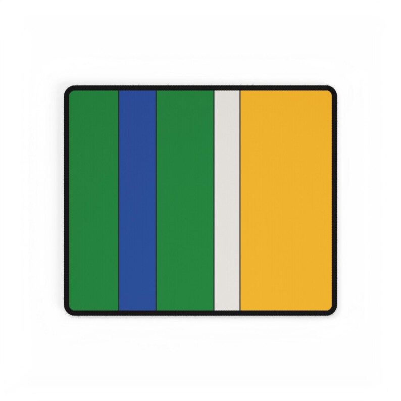 Abstract Racing Stripe Desk Mat, Green Yellow Blue Geometric Desk Pad (Enstone ’92), Gift for Car Lovers image 6