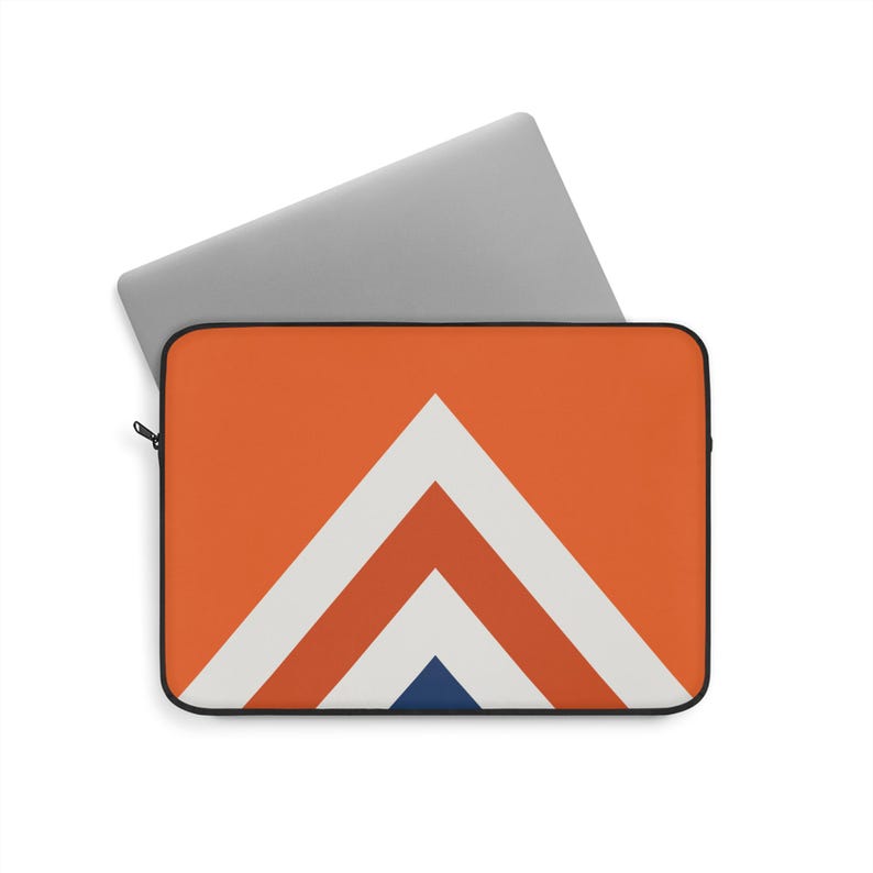 Abstract Racing Stripe Laptop Sleeve, Orange Deep Blue Geometric Laptop Case (Zandvoort Orange), Gift for Car Lovers Bild 6
