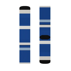 Abstract Racing Stripe Socks, French Racing Blue Bone Novelty Dress Socks (Reims Blue), Motorsport Gift for Him image 9