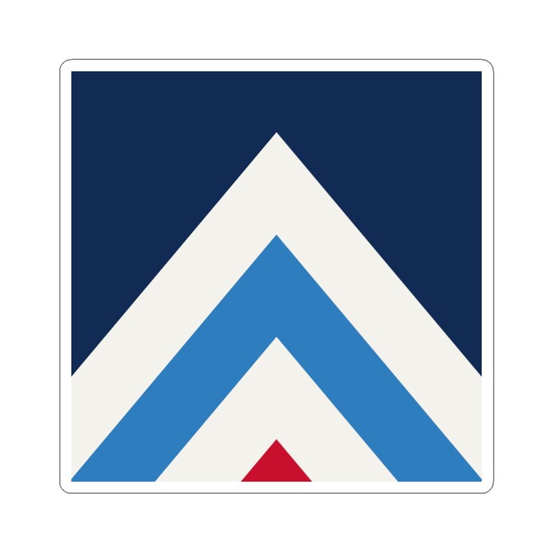 Abstract Racing Stripe Sticker, Navy Azure Signal Red Geometric Vinyl Decal (Riviera Stripe), Car Lover Gift Bild 5
