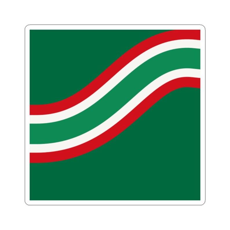 Abstract Racing Stripe Sticker, Green White Red Geometric Vinyl Decal (Bathurst Green), Car Lover Gift image 11