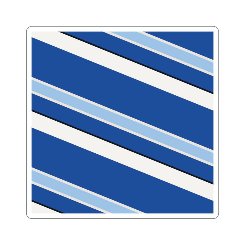 Abstract Racing Stripe Sticker, French Racing Blue Bone Geometric Vinyl Decal (Reims Blue), Car Lover Gift bild 5