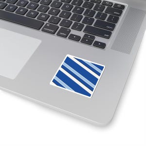 Abstract Racing Stripe Sticker, French Racing Blue Bone Geometric Vinyl Decal (Reims Blue), Car Lover Gift bild 12
