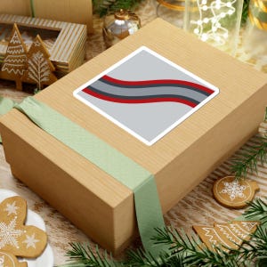 Abstract Racing Stripe Sticker, Silver Racing Red Geometric Vinyl Decal (Avus Silver), Car Lover Gift imagen 7