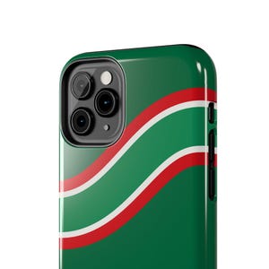 Abstract Racing Stripe Phone Case, Green White Red Geometric Cover (Bathurst Green), Retro Motorsport Gift image 11