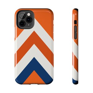 Abstract Racing Stripe Phone Case, Orange Deep Blue Geometric Cover (Zandvoort Orange), Retro Motorsport Gift imagen 8
