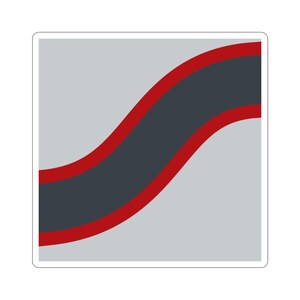 Abstract Racing Stripe Sticker, Silver Racing Red Geometric Vinyl Decal (Avus Silver), Car Lover Gift imagen 3